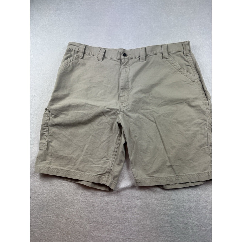CARHARTT LOOSE FIT  TAN CANVAS UTILITY 10" WORK SHORTS‎ SIZE 46 Work Farm